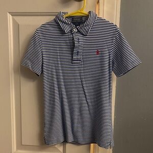 Polo by Ralph Lauren Blue and White Striped Kids Polo Shirt